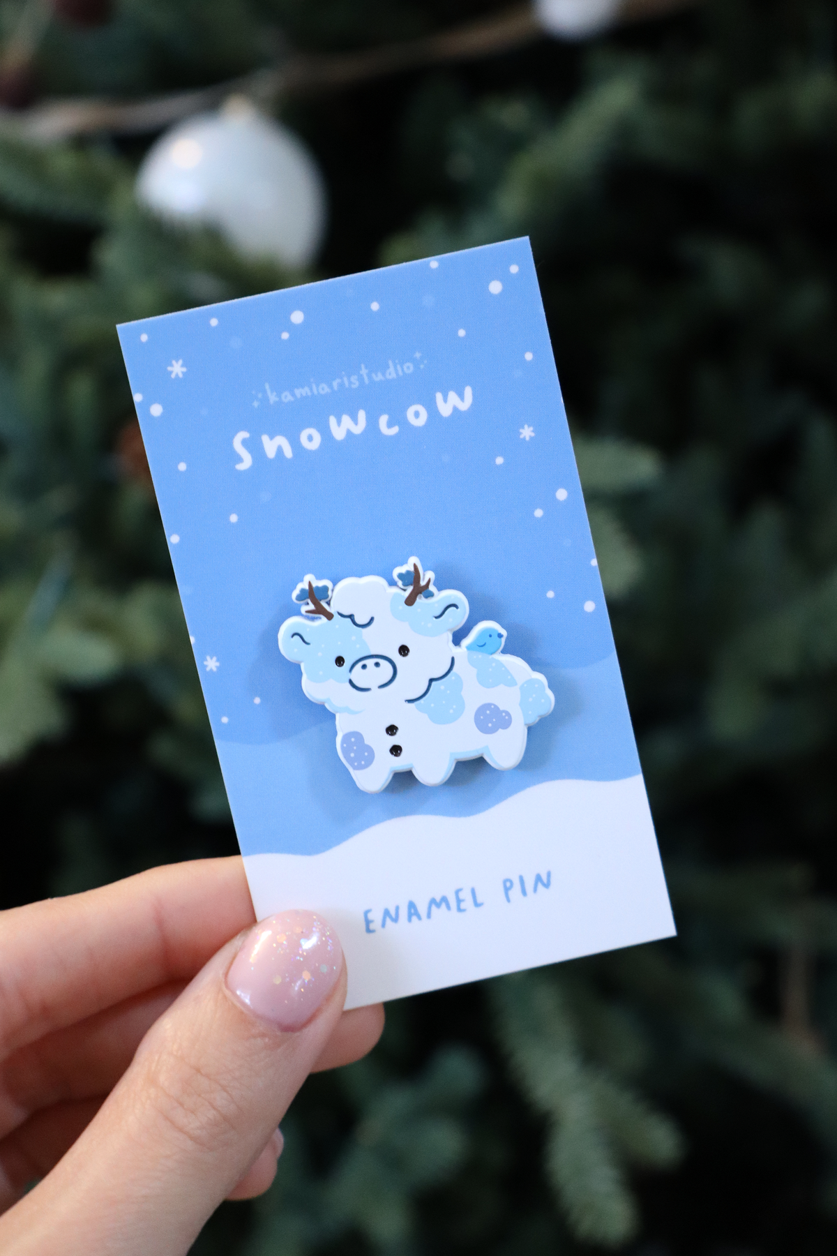 Snowcow Enamel Pin