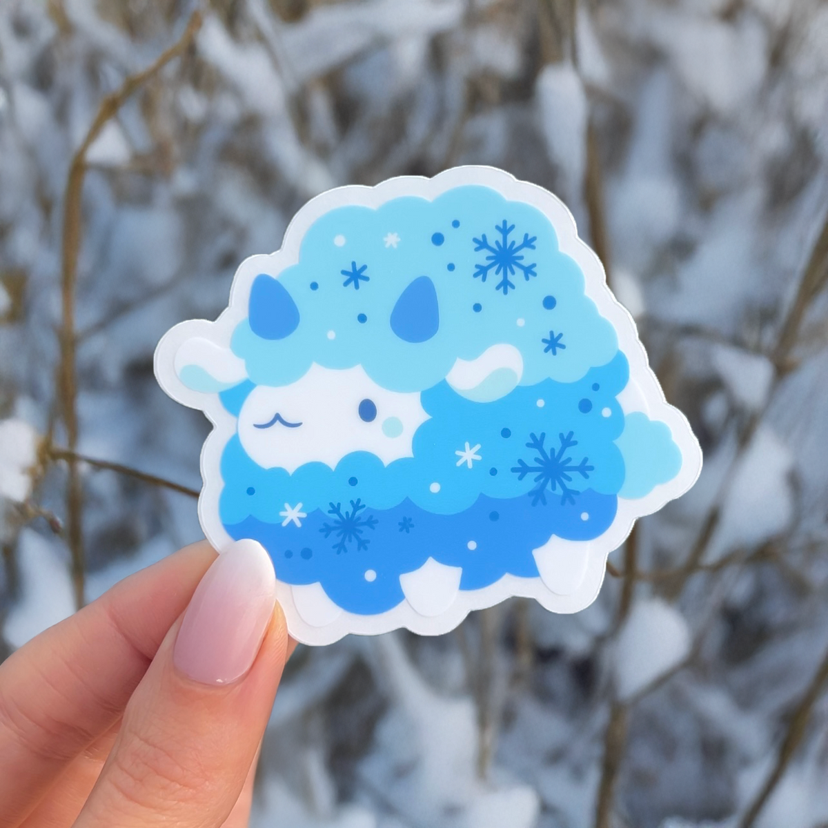 Snowpuff Clear Sticker