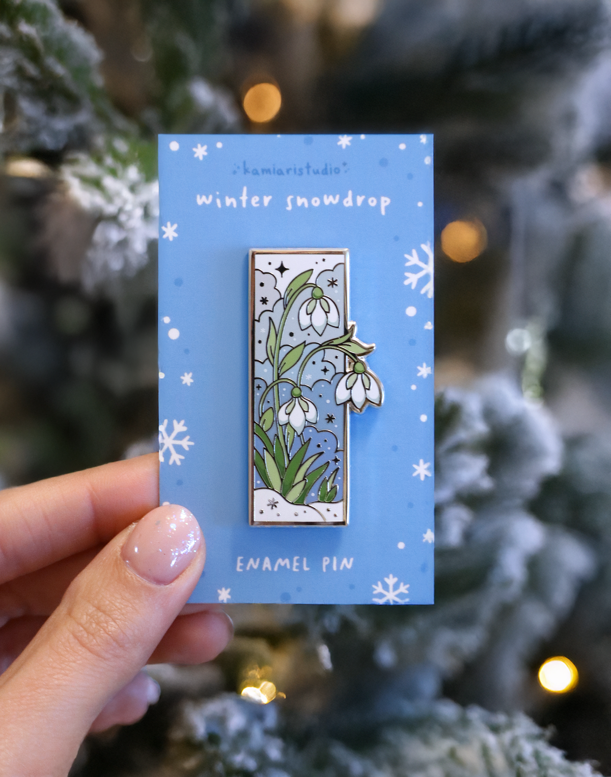Winter Snowdrop Panel Pin