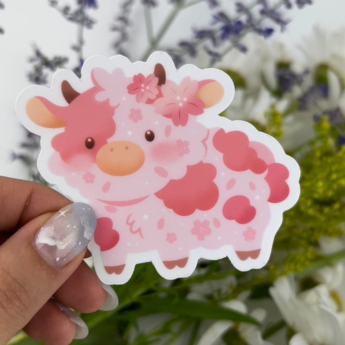 Fluffy Strawberry Cow! Sticker Decal Vinyl Bumper Sticker Decal Waterproof  5