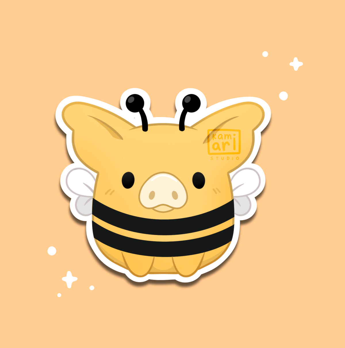 Honey Bee Piglet Vinyl Sticker